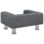 vidaXL Canapé pour enfants gris foncé 50x40x26 5 cm velours