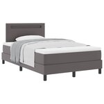 vidaXL Cadre de lit avec matelas Gris 120 x 200 cm Faux cuir