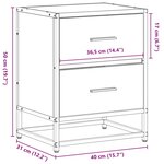 vidaXL Tables de chevet 2 Pièces noir 40x31x50 cm bois d'ingénierie