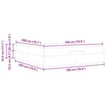 vidaXL Cadre de lit avec matelas avec matelas 2 Pièces Gris Foncé tissu