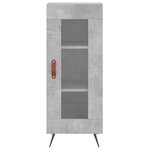 vidaXL Buffet haut Gris béton 34 5x34x180 cm Bois d'ingénierie