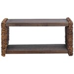 vidaXL Table basse Naturel 70 x 35 x 35 cm Bois de Mahogany Massif