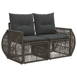 vidaXL Ensemble de canapé de jardin 12 Pièces Gris et Gris foncé