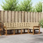 vidaXL Ensemble de canapés d'extérieur 5 Pièces Naturel et Beige