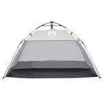 vidaXL Tente de plage 2 personnes gris libération rapide imperméable