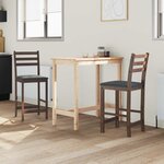 vidaXL Chaises de salle à manger 2 Pièces Marron Clair