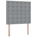 vidaXL Lit avec rangement et matelas Gris clair 100 x 200 cm Polyester