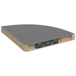 vidaXL Étagère d'angle flottante gris brillant 35x35x3 8 cm MDF