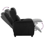 vidaXL Fauteuil inclinable Noir 67.5 x 93.5 x 101.5 cm tissu