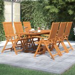 vidaXL Ensemble à manger de jardin 7 Pièces Bois d'acacia massif