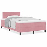 vidaXL Lit à ressorts avec matelas Rose 120 x 200 cm tissu