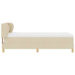 vidaXL Lit à Ressorts avec Matelas Crème 90x200 cm Tissu Crème