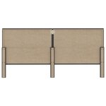 vidaXL Tête de lit touffetée Gris foncé Tissu 200x200 cm