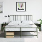 vidaXL Tables de chevet 2 Pièces vert olive 34 5x39x44 cm acier