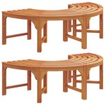 Banc d'arbre extérieur vidaXL 160 cm en bois massif d'eucalyptus
