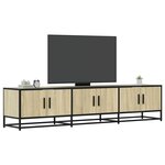 vidaXL Meuble TV chêne sonoma 180x35x41 cm bois d'ingénierie