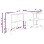 vidaXL Meuble TV Noir 69.5 x 30 x 50 cm Bois d'ingénierie