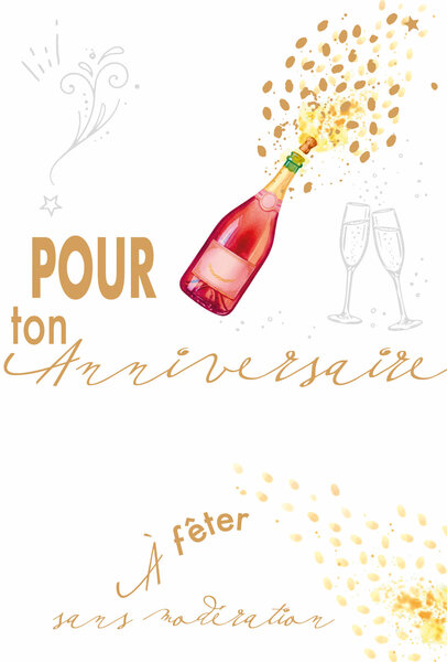 69-4515 Carte Bisous Only Bisous Illustration Texte en Lettres Majuscules Peau de Léopard Zébré - Avec Enveloppe Format 12x17cm - Fabrication française