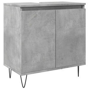 vidaXL Armoire de bain gris béton 58x33x60 cm bois d'ingénierie
