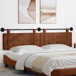 vidaXL Tête de lit suspendue Marron PU antique
