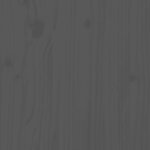 vidaXL Cadre de lit Gris Bois massif 140x190 cm