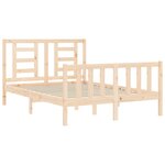 vidaXL Cadre de lit avec tête de lit 140x200 cm bois massif