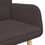 vidaXL Sofa 2 places Marron foncé 115 x 61 x 87 cm Tissu