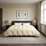vidaXL Duvet d'été simple Matelassé Crème 200 x 220 cm Microfibre