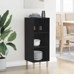 vidaXL Buffet Chêne noir 32.5 x 34.5 x 90 cm Bois d'ingénierie