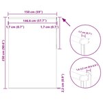 vidaXL Store enrouleur occultant blanc cassé 150x230 cm largeur tissu