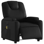 vidaXL Fauteuil de massage inclinable électrique noir similicuir