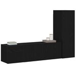 vidaXL Ensemble meuble TV 3 Pièces Chêne noir 130 5 x 30 x 140 cm