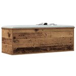 vidaXL Boîte de Rangement avec stockage Bois Ancien 102 x 35 x 35 cm