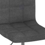 vidaXL Chaise pivotante de salle à manger Gris foncé Tissu