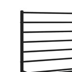vidaXL Cadre de lit métal sans matelas avec tête de lit noir 140x190cm