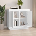 vidaXL Buffet blanc 80x34x75 cm bois d'ingénierie