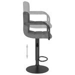 vidaXL Tabouret de bar Gris foncé Tissu