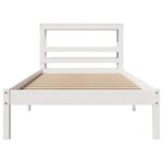 vidaXL Cadre de lit sans matelas blanc 90x190 cm bois de pin massif