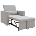 vidaXL Canapé-lit escamotable simple Gris nuage 90 x 165 x 87 cm tissu