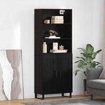 vidaXL Haut Armoire Chêne noir 69 5 x 34 x 180 cm Bois d'ingénierie