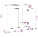 vidaXL Meuble sous lavabo de salle de bain Chêne noir