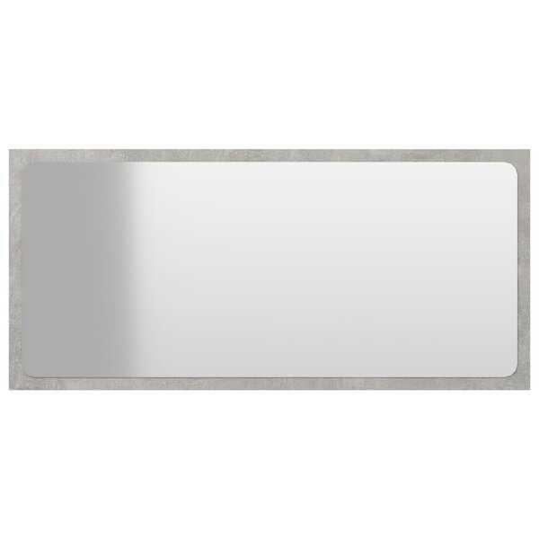 vidaXL Miroir de salle de bain Gris béton 80x1 5x37 cm Aggloméré