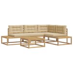 vidaXL Ensemble de canapés d'extérieur 5 pc Blanc Polyester