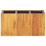 vidaXL Lit surélevé de jardin avec 3 pots Bois massif d'acacia