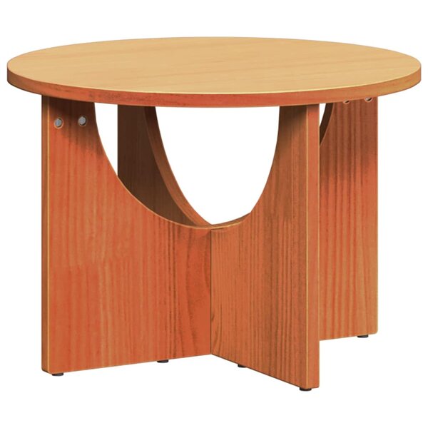 vidaXL Table basse Brun cire 50 x 50 x 35 cm Bois massif en pin