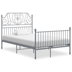 vidaXL Cadre de lit sans matelas gris métal 120x200 cm