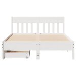 vidaXL Cadre de lit sans matelas blanc 120x200 cm bois de pin massif