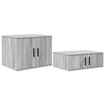 vidaXL Cadre de lit de rangement Gris Sonoma 75x190 cm