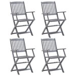 vidaXL Chaises pliables d'extérieur lot de 4 Bois d'acacia solide