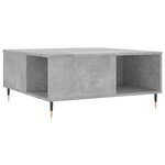 vidaXL Table basse gris béton 80x80x36 5 cm bois d'ingénierie